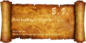 Battyányi Vince névjegykártya
